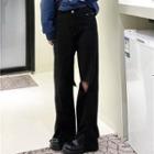 Mid Rise Cutout Wide Leg Jeans