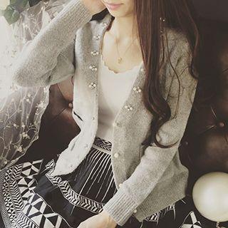 Embellished V-neck Cardigan
