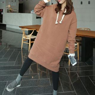 Brushed-fleece Lined Hoodie Dress