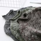 Mock Neck Textured Sweater