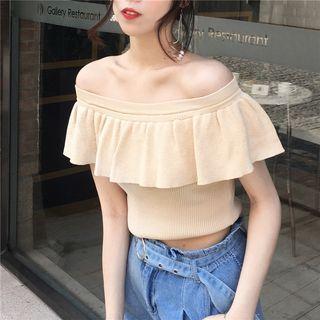 Off-shoulder Knitted Top