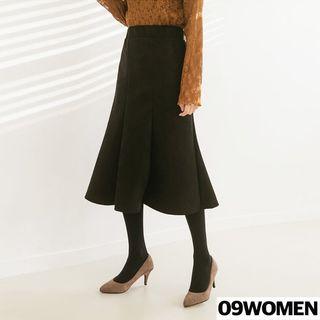 Faux-suede Midi Mermaid Skirt