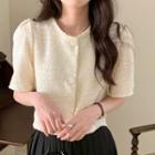 Ribbon A-line Midi Skirt / Short-sleeve Top