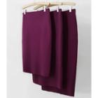 Slit-back H-line Skirt In 3 Lengths