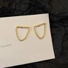 Chain Ear Stud 1 Pair - Gold - One Size