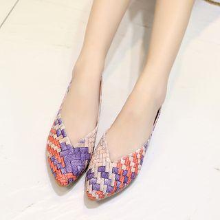 Woven Pointed Flats
