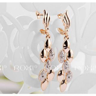 Austrian Crystal Dangle Earring Rose Gold - One Size