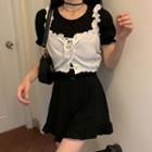 Short-sleeve Top / Spaghetti Strap Top / Skort / Set