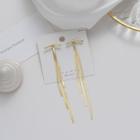 Alloy Fringed Earring 1 Pair - 925silver Earrings - Gold - One Size
