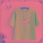 Round Neck Zebra Print T-shirt