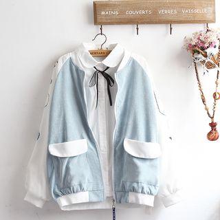 Corduroy Baseball Jacket / Blouse / Set