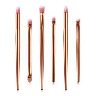 Set Of 6: Makeup Brush T-06-017 - Set Of 6 - Rose Gold - One Size