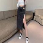 Straight High Split Dress