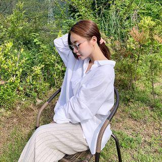 Linen Blend Over-fit Shirt