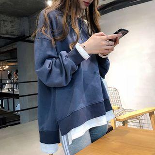 Mock Two Piece Oversize Sweater