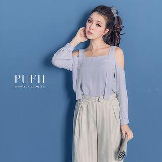 Cut-out Shoulder Plain Top