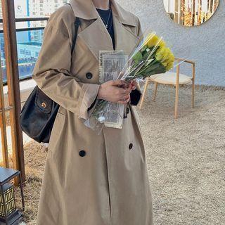 Double-breasted Cotton Long Coat