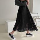 Allover-lace Maxi Full Skirt