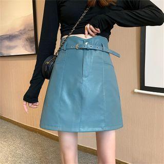 Irregular High-waist Mini Skirt