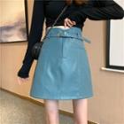 Irregular High-waist Mini Skirt