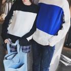 Couple Matching Lettering Trim Sweater