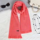 Fringed Scarf Watermelon Red - One Size