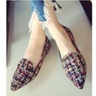 Plaid Pointed Flats