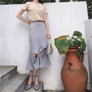Cut Out Midi Skirt