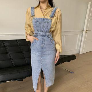 Denim Skinny Split Dress