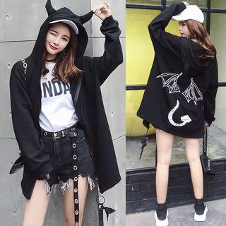 Devil Horn Zip Hoodie