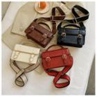 Wide Strap Double Breasted Crossbody Bag
