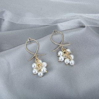 Beaded Earring 1 Pair - 925 Silver Earrings - One Size