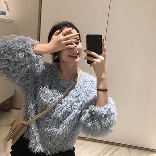 Fringed Pullover Blue - One Size