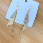 Stainless Steel Triangle Fringed Earring 1 Pair - Gold - One Size