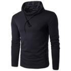 Ruched Neck Long-sleeve T-shirt