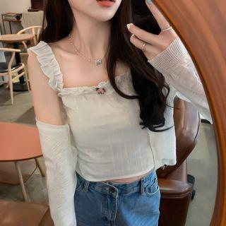 Sheer Cardigan / Sleeveless Top