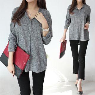 Open-placket M Lange Knit Top