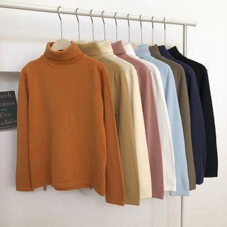 High-neck Long-sleeve Keep Warm Knit Top