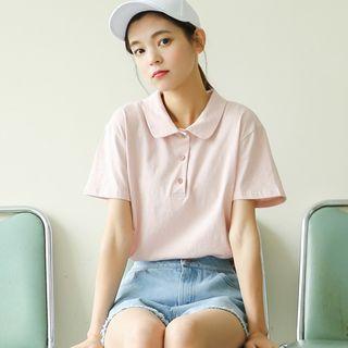 Short-sleeve Polo Collar T-shirt