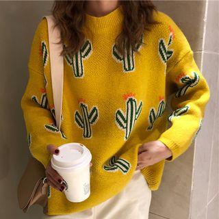 Cactus Patterned Sweater