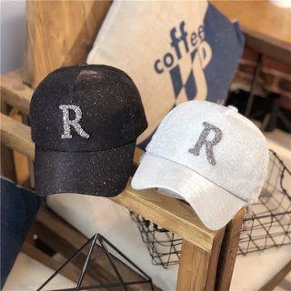 Rhinestone R Baseball Cap