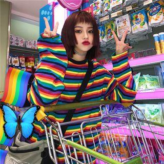 Long-sleeve Striped T-shirt Multicolor - One Size