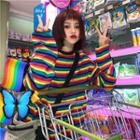 Long-sleeve Striped T-shirt Multicolor - One Size