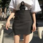 Pocket Detail Mini A-line Skirt