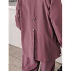 Plus Size Button-back Loose-fit Blazer