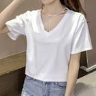 Rhinestone Detail Short Sleeve T-shirt