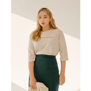 Plus Size Plain H-line Maxi Skirt
