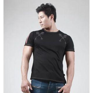 Skull Print Muscle-fit T-shirt