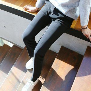 Coral-fleece Lined Slim-fit Dress Pants