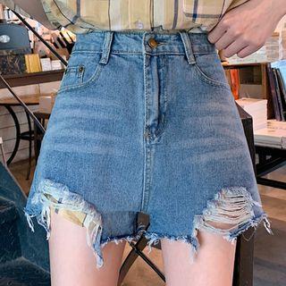 Frayed Denim Short